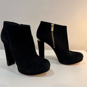 Michael Kors Black Suede Ankle Boots